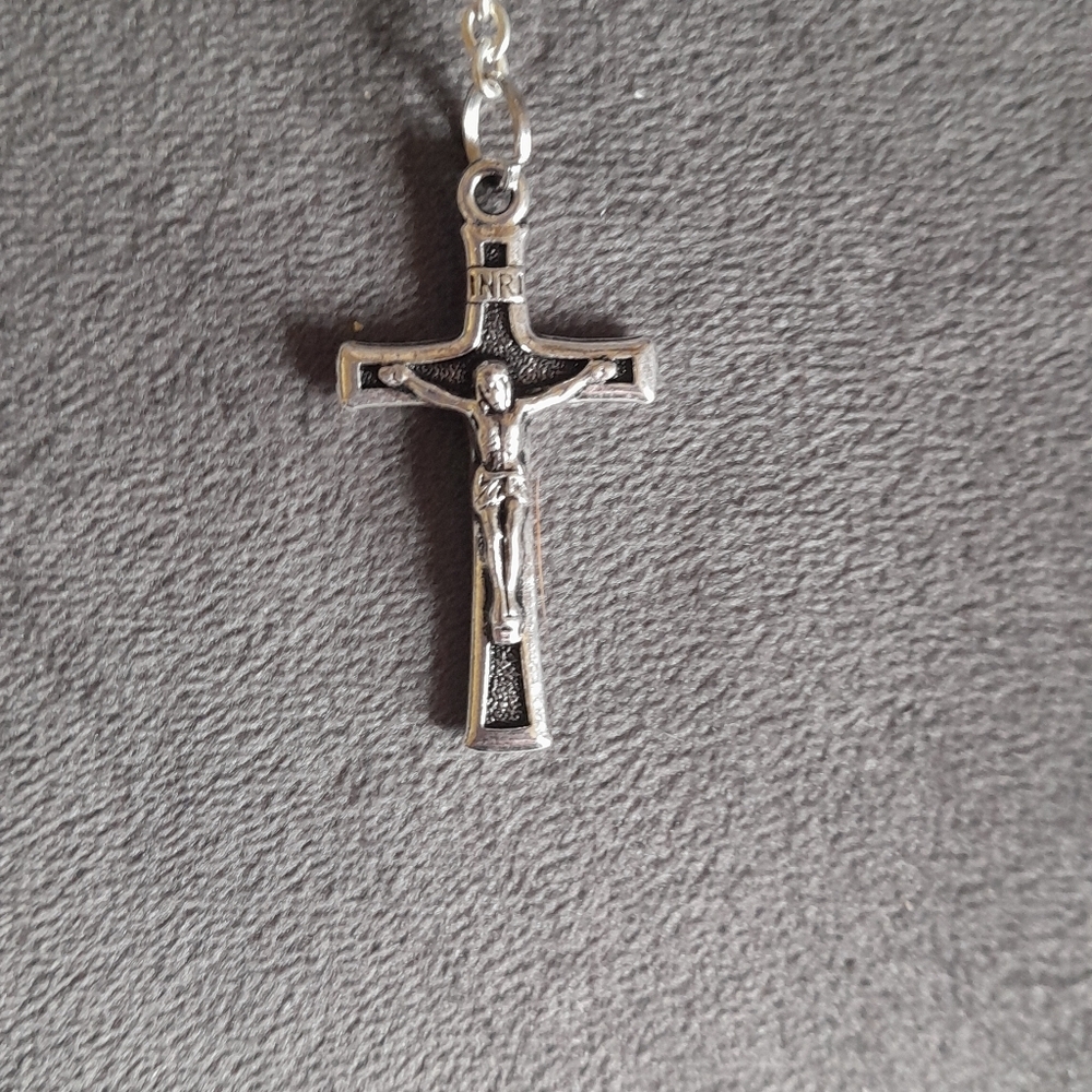 Green and Silver Classic Saint Francis Elegant Design Rosary Catholic Religious - Picture 2 of 6